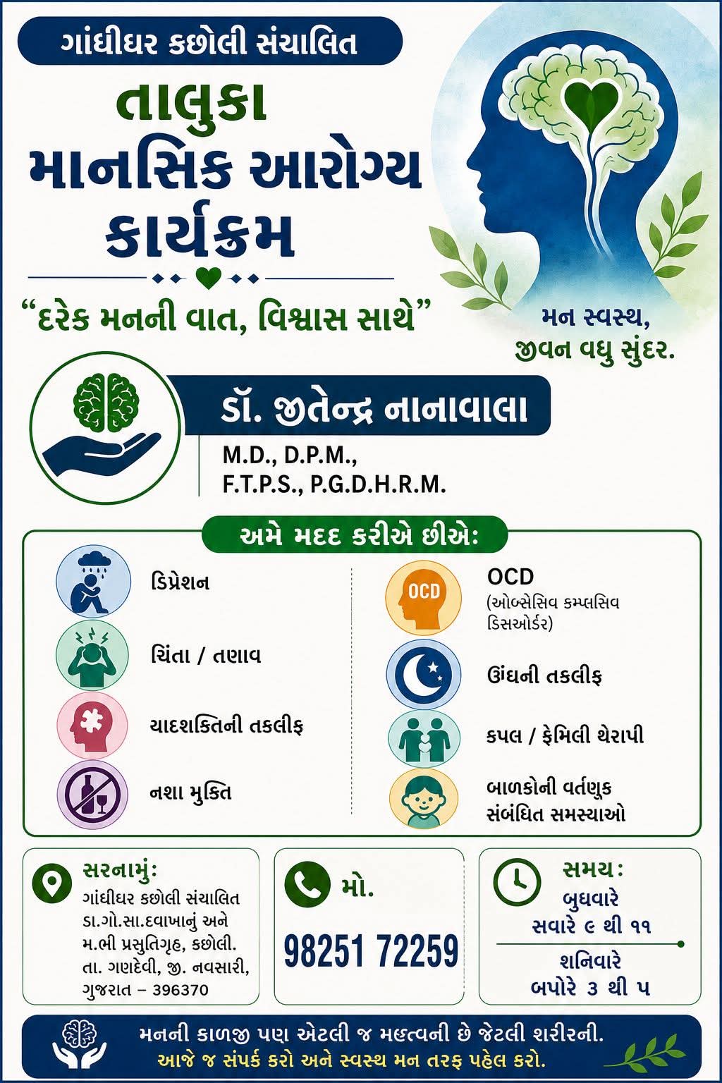 Mental Health Programme - Dr. Jitendra Nanawala
